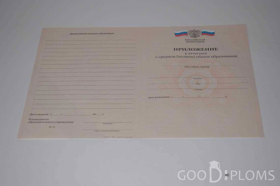 Приложение к Аттестату За 11 Класс период выдачи 2008-2009 -  Альметьевск