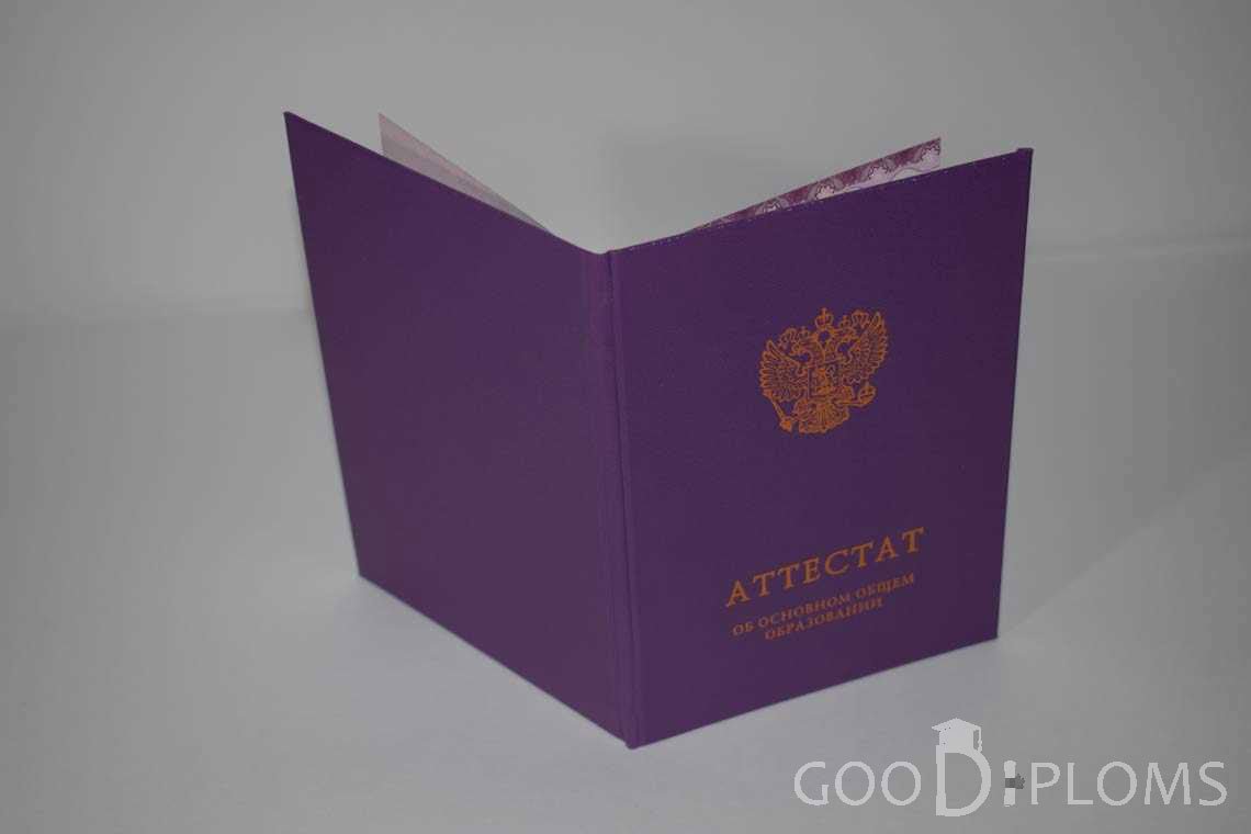 Аттестат За 9 Класс - Обратная Сторона период выдачи 2014-2020 -  Альметьевск