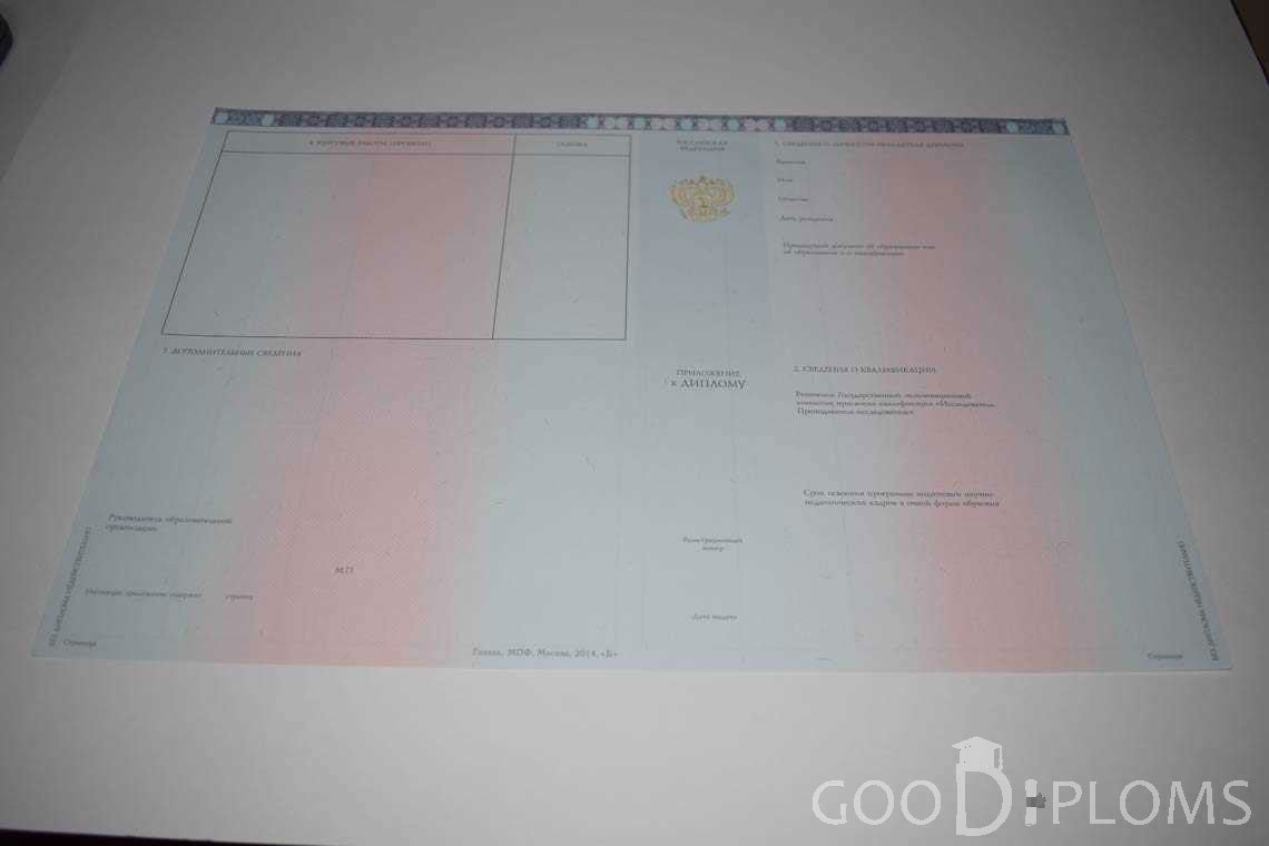 Приложение к Диплому Адъюнктуры период выдачи 2014-2020 -  Альметьевск