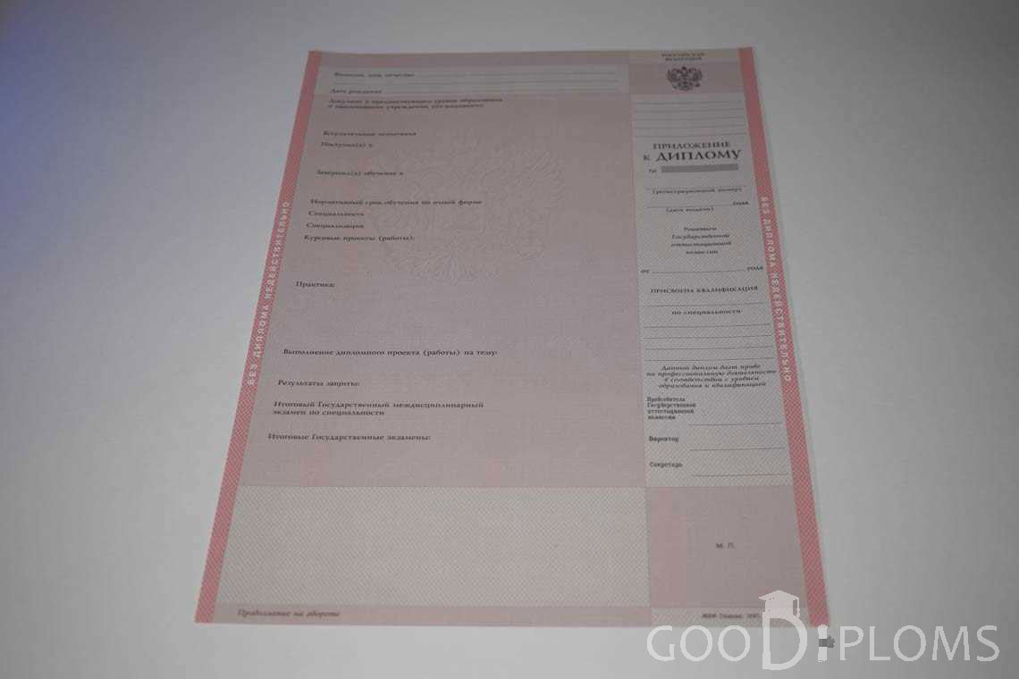 Приложение к Диплому Техникума с Отличием в период c 1997 по 2002 год - Альметьевск