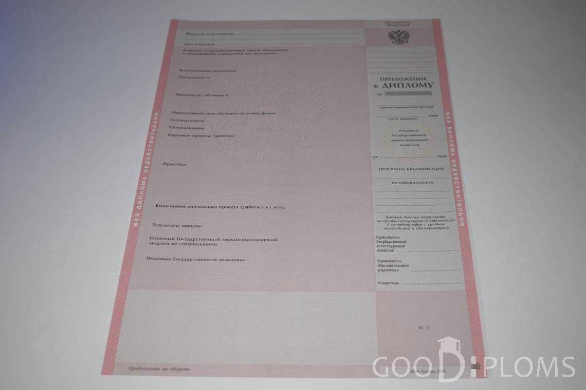 Приложение к Диплому Техникума с Отличием  в период c 2003 по 2007 год - Альметьевск