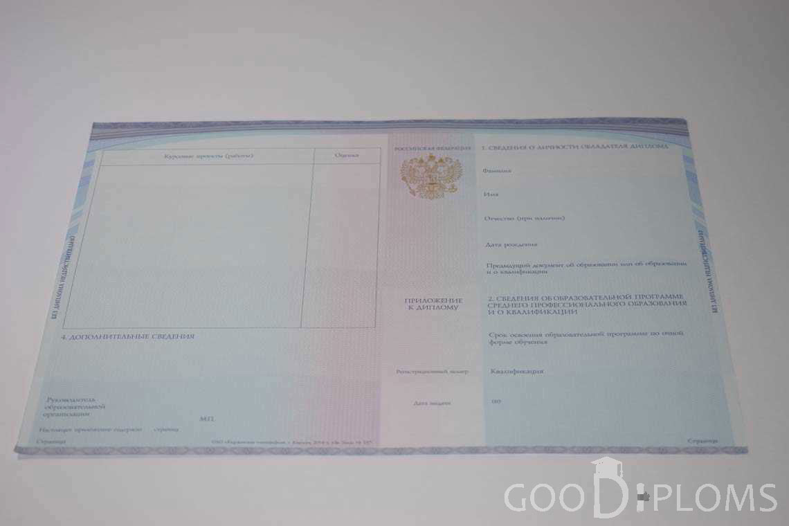 Приложение к Диплому Техникума с Отличием в период c 2014 по 2025 год - Альметьевск