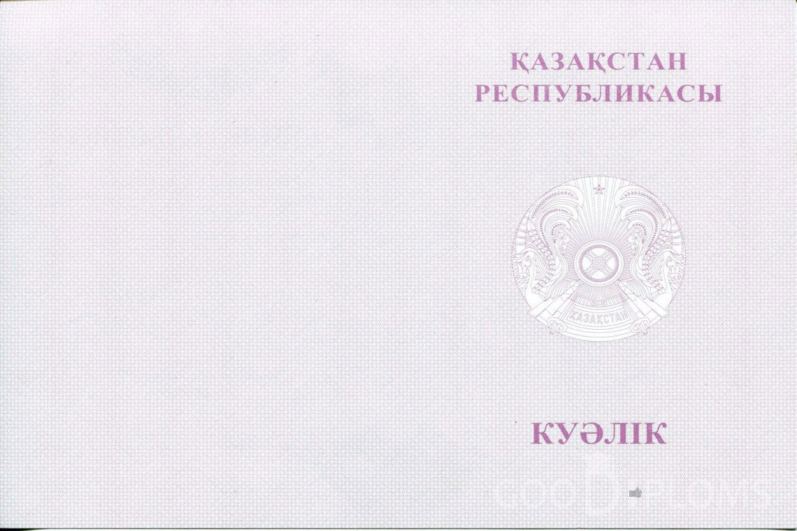 Казахский аттестат за 9 класс с отличием - Обратная сторона- Альметьевск